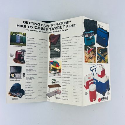 Camp Target Wilderness Camping Equipment Checklist Brochure Vintage
