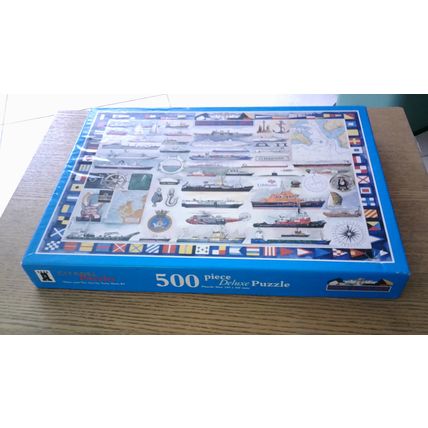SHIPS AND THE SEA by Tony Hunt RI Jigsaw Puzzle (500 Piece) Citadel (1999)