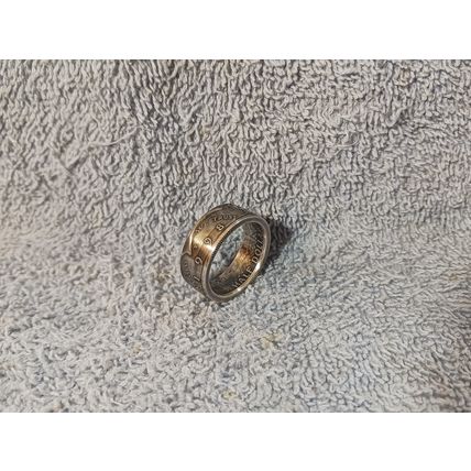 1998 90% Silver Half Dollars coin ring handmade size 11 1/2