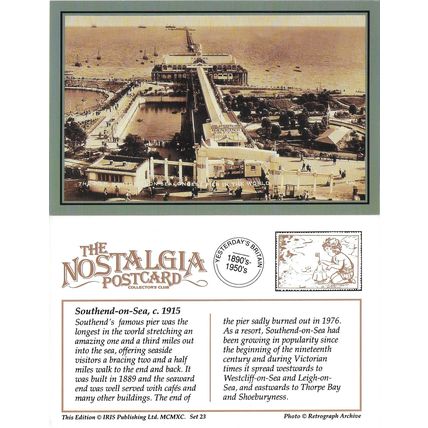 Postcard Southend-on-Sea Pier c1915 Essex Longest in the World - Nostalgia
