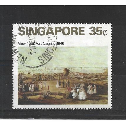 Singapore.SG168 35c "View from Fort Canning,1846" (J.T.Thompson).Fine Used.Jun25