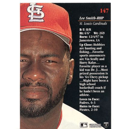 1993 Studio Lee Smith #147 St. Louis Cardinals (515)