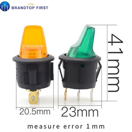 4 x 12v ON/OFF Illuminated Led Round Rocker Flick Switch /Car dash / Light Boat