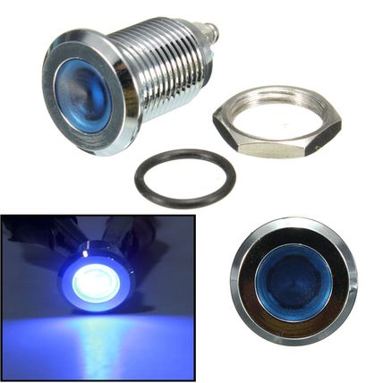 16mm Metal Indicator Dash Light Lamp Terminal Screw Panel Car Boat 12V-24V LED..