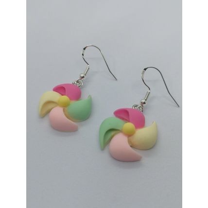 Handmade Colourful Windmill Earrings