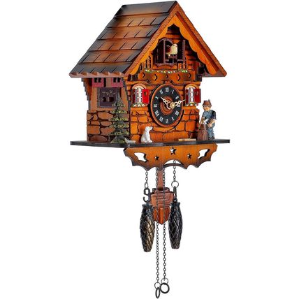 Kintrot Cuckoo Clock Traditional Black Forest Clock Antique Wooden Pendulum Quar