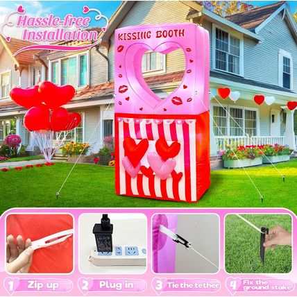 Ourwarm 7FT Valentines Day Inflatable, Valentine Inflatables Outdoor Decorations