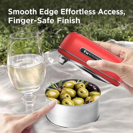 Kitchen Mama Orbit One Rechargeable Can Opener: Hands-Free, USB-C Charging, Auto