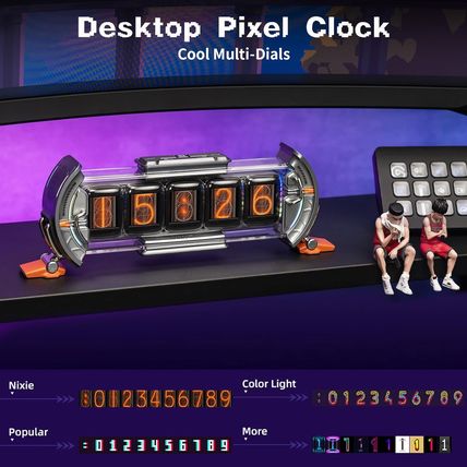 Divoom Times Gate - Cyberpunk Gaming Setup Digital Clock with Smart APP Control,