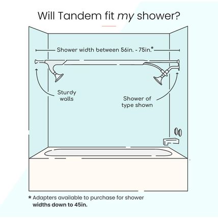BOONA Tandem Shower - the Original Dual Shower Head for Couples, High Pressure D
