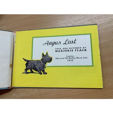 1933 MARJORIE FLACK "ANGUS LOST" 1ST EDITION ILLUSTRATED HARDBACK BOOK (P2)