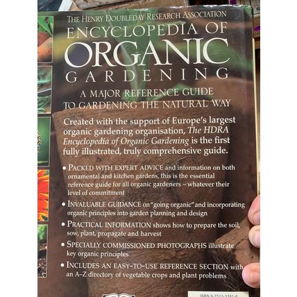 2001 "HDRA ENCYCLOPEDIA OF ORGANIC GARDENING" 2.2kg LARGE HARDBACK BOOK (EV3)