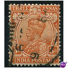 India 1911 SG172 3a Orange Fine Used