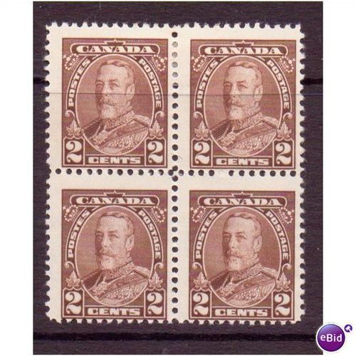 canada george V stamps sg342 brown 2c hm