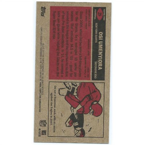 2012 Topps 1965 Mini Tall Boy - #28 - Osi Umenyiora