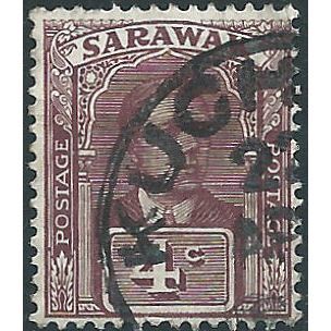Sarawak 1923 SG65 4c Brown-Purple Fine Used ....