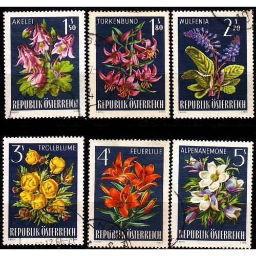 ÖSTERREICH AUSTRIA [1966] MiNr 1209-14 ( O/used ) Blumen