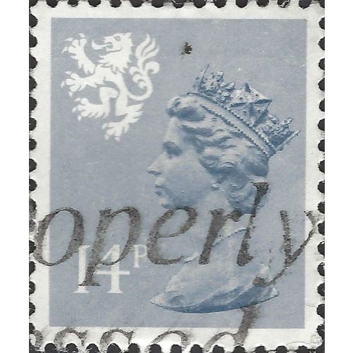 SCOTLAND, Queen Elizabeth Machin, light blue 1974, 14p, #3
