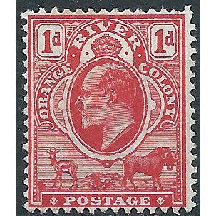 Orange River Colony 1903 SG140 1d Scarlet (gum crease) Mounted Mint .. ..