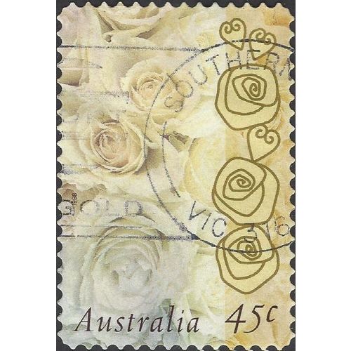 AUSTRALIA, FLOWER, Valentine Rose, cream 1998, 45c, #3