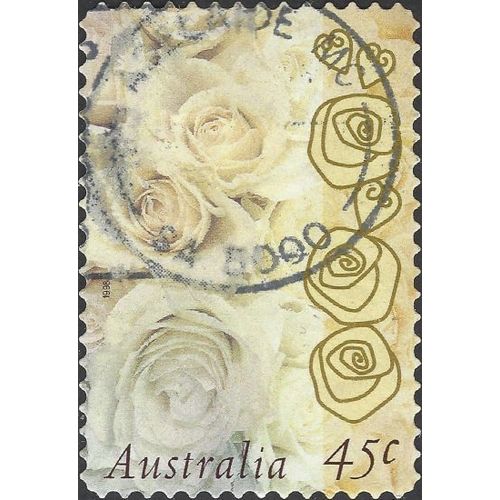 AUSTRALIA, FLOWER, Valentine Rose, cream 1998, 45c, #4