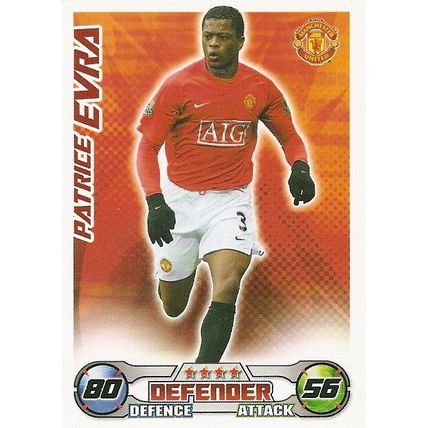 Topps Match Attax 2008/09 Cards: Manchester United - Defender, Evra