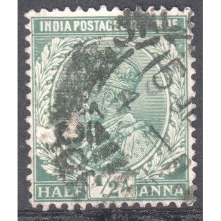 India 1911 - SG 202 - KGV ½a green - used 6