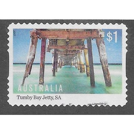 AUS 2017 $1.00 (S/A) ' JETTYS - TUMBY BAY' FINE USED (EBID78-286a)