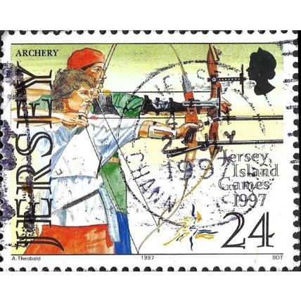 JERSEY, SPORT, Jersey Island Games, Archery, white 1997, 24p, #6