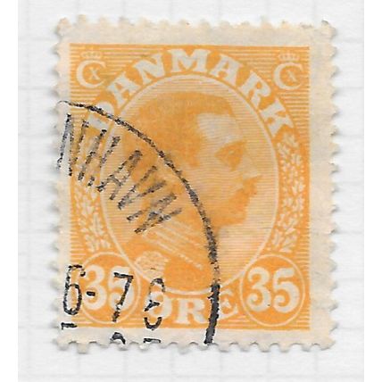 DENMARK DANMARK 1913 KING CHRISTIAN 35o USED SG153 153