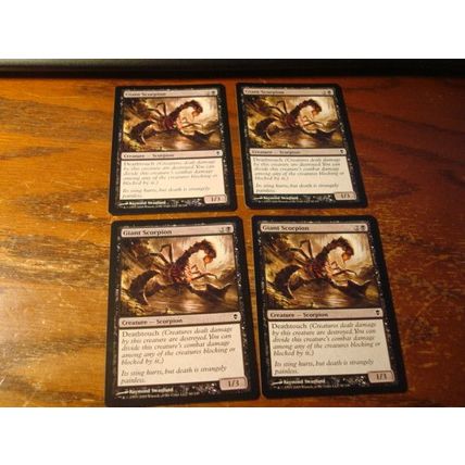 Magic The Gathering, MTG, 10-Cards, 1993-2009, GIANT SCORPION, ex/nm