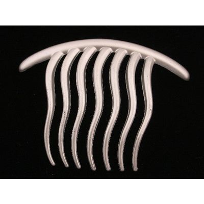 Wavy French Twist Hair Comb in Silver[ ]