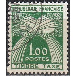 France 1960 Michel Taxe 97 O Cote (2008) 10.00 € Gerbes Cachet rond