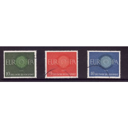 GERMANY 1960 EUROPA SG 1251 / 1253 SET 3 VALS FINE USED