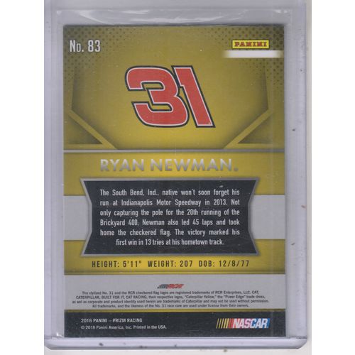 2016 Panini prizm racing Ryan Newman #83