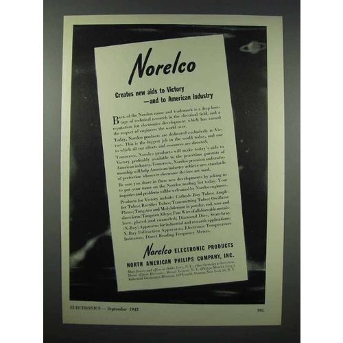 1943 Norelco Electronics Ad - New Aids to Victory