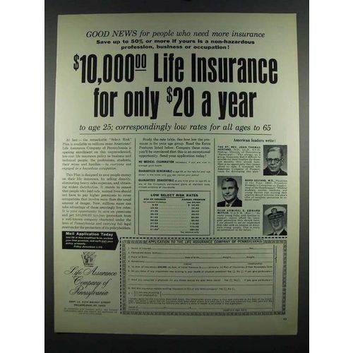 1964 Life Assurance Company of Pennsylvania Ad