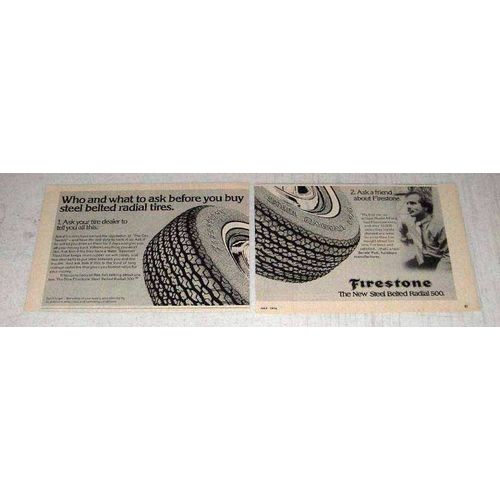 1976 Firestone Steel Belted Radial 500 Tires Ad