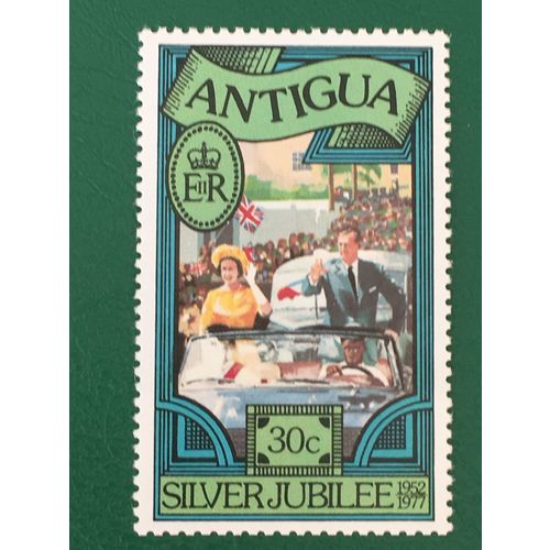 Antigua QEII 1977 Silver Jubilee 30c Royal Visit Unmounted Mint NHM SG 527 stamp