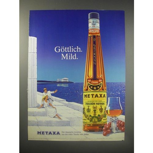 1990 Metaxa Liqueur Ad (in German) - Gottlich. Mild