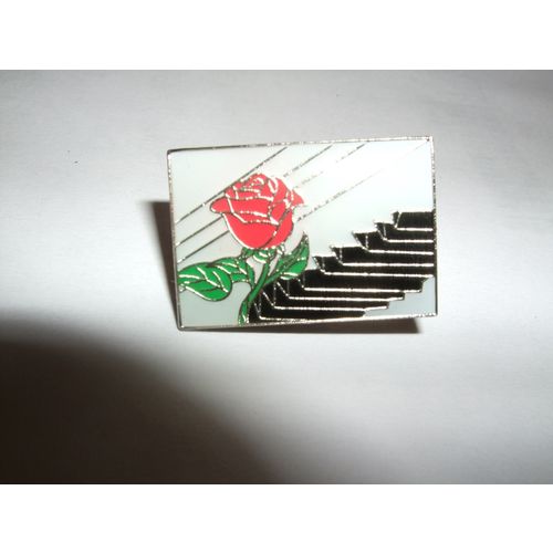 Enamel Red Rose Badge