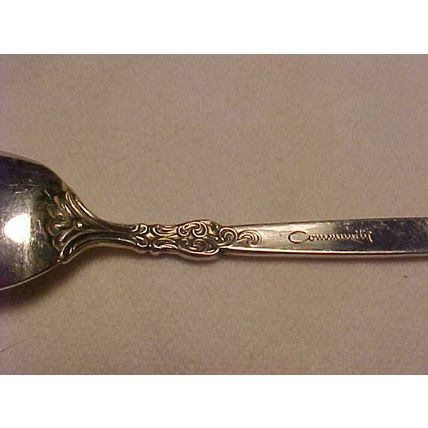 Silver Serving Spoon Pierced Berry Spoon Spanish Crown 1970 Community Silver