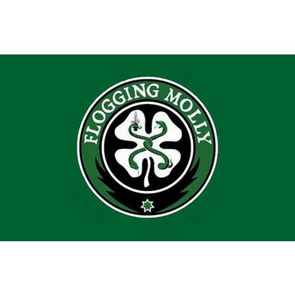 Flogging Molly Poster Flag Green Shamrock Logo Tapestry