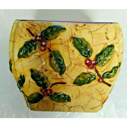 "Make The Season Bright" Ceramic Christmas Covered Candy Dish - NIB! Fast Ship!