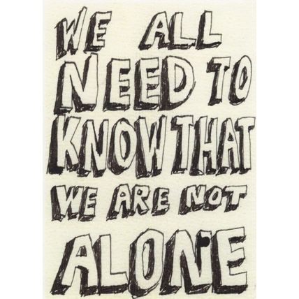We Are Not Alone UFO Space Nike Hare Award Painting Postcard