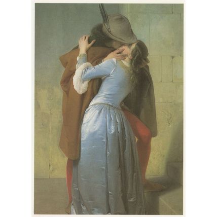 Francesco Hayez The Kiss Milan Library Painting Postcard
