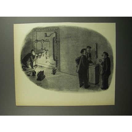 1952 Cartoon by Robert Day - Breaking Safe, at the Water Cooler