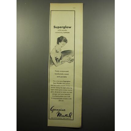 1955 Germaine Monteil Superglow Powder Advertisement