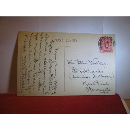 antique Birthday postcard 1923 pm by A. Vivian Mansell & Co, London 1192 (b) #