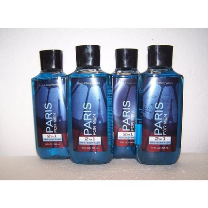 Bath & Body Works Paris for Men Hair & Body Wash - Cedarwood, Orange, Musk x4